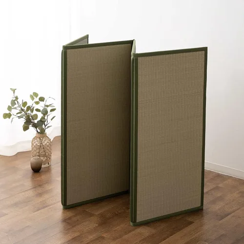 Vista 6 de EMOOR Tapete de tatami japonés King Natural Rush Grass (sin teñir), colchón plegable Igusa para el suelo para dormir, colchón de futón japonés