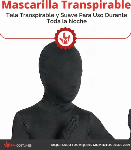 Vista 3 de Morphsuits, Rojo Niños, Disfraz de Halloween para niños Negro