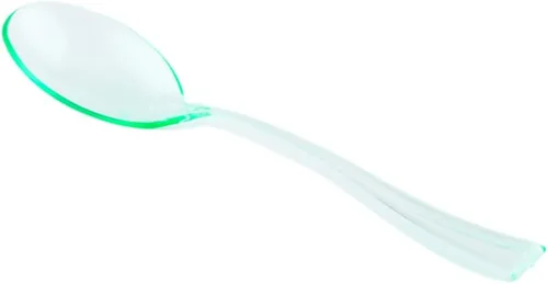 Vista 2 de Restaurantware Mini cucharas de 4 pulgadas, 500 cucharas pequeñas desechables, par de alta resistencia con aperitivos o postres, cucharas de muestra