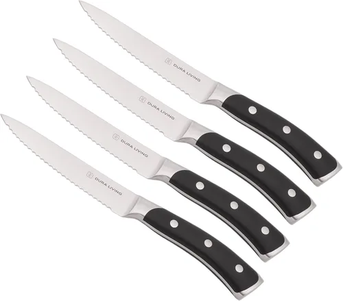 Vista 14 de DURA LIVING Cuchillo de pelar, cuchillo de cocina profesional de 3.5 pulgadas, cuchillo alemán de acero inoxidable de alto carbono ultra afilado