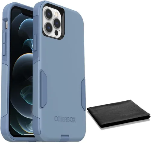 Vista 6 de Funda OtterBox Commuter Series para iPhone 12 e iPhone 12 Pro (solamente) - con paño de limpieza - empaque no minorista - Ballet Way (rosa)