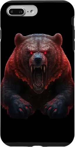 Vista 12 de Funda para iPhone 12 Mini Bear, Angry Grizzly Bear, peligroso oso de terror