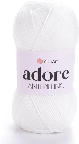 Vista 17 de 1 madeja YarnArt Adore, hilo antipilling, 100% acrílico antipilling, 100 g (3.5 oz), 280 m (306 yd), 3: Light-DK, Verde bebé - 358
