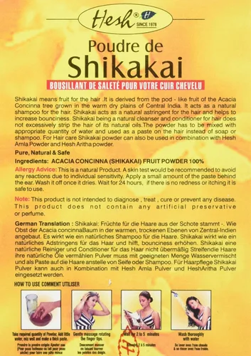Vista 2 de Polvo de Shikakai 3.5 onzas, de Hesh Pharma