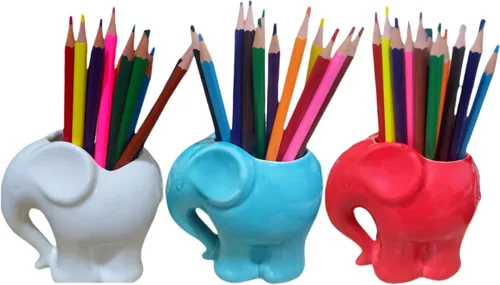 Vista 8 de Maceta de cerámica con forma de elefante, bonito recipiente para suculentas/cactus en forma de animal para decoración del hogar (4 pulgadas, blanco)