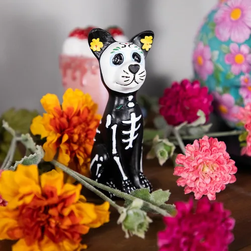 Vista 2 de Northlight Figura decorativa de perro con esqueleto del Día de los Muertos de 5 pulgadas