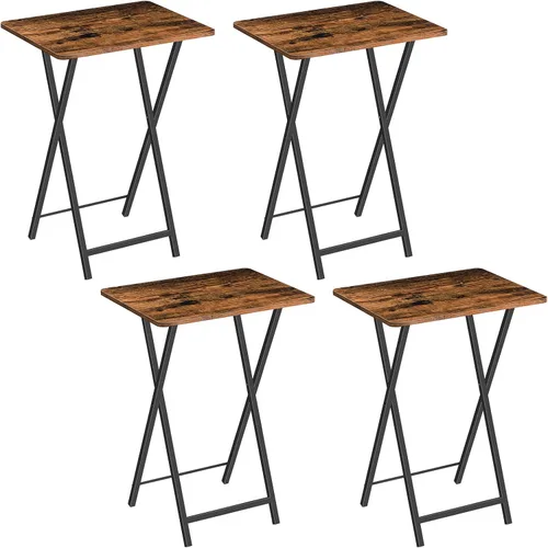 Vista 11 de HOOBRO Mesa plegable para TV, bandeja de TV, mesa de aperitivos