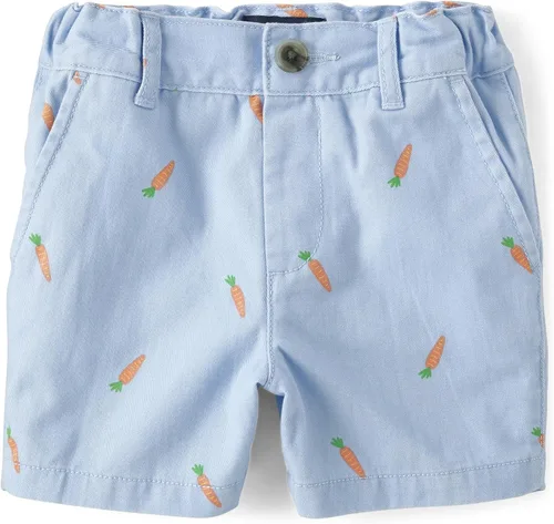 Vista 17 de The Children's Place - Pantalones cortos chinos para bebés niños Negro paquete de 3