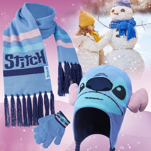 Vista 4 de Disney Conjunto de gorro, bufanda y guantes para niños