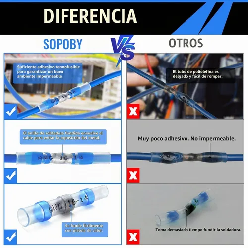 Vista 4 de 450 piezas de conectores de cable con sello de soldadura, conector de tope termorretráctil autosoldable, manga de soldadura impermeable, aislado