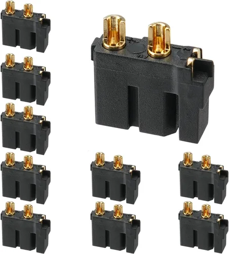 Vista 18 de ELFCULB 10 pares de conectores Amass XT30PW, conectores macho hembra XT30 para robot mini UAV (amarillo)