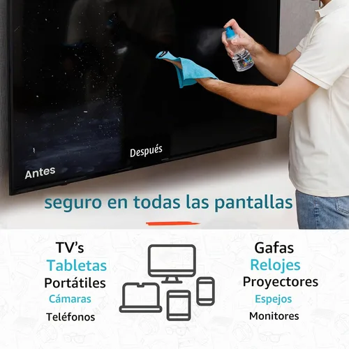 Vista 2 de Pixel Perfect - Kit de limpieza de pantalla de 10 onzas, para TV, portátiles, computadoras, monitores, teléfonos, tabletas, kit de limpieza de 10.1