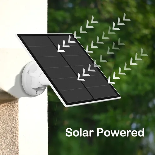 Vista 3 de Sense-U Mini panel solar, cargador de panel solar de 3.3 W con puerto de salida USB-B y kit de montaje compatible con cámara de seguridad Sense-U