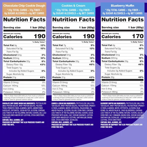Vista 6 de Quest Nutrition Ultimate Variety Pack Barras de proteínas, altas en proteínas, bajas en carbohidratos, sin gluten, aptas para dieta cetogénica, 12