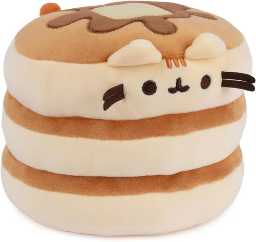 Vista 3 de GUND Pusheen la gata Pancake Squisheen - Peluche de felpa, juguete blandito para niños a partir de 8 años, color marrón, 6
