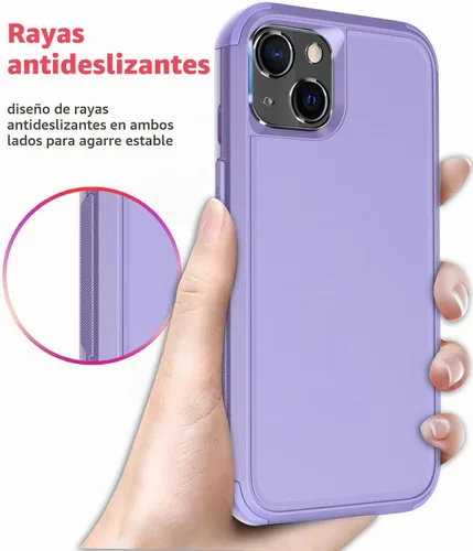 Vista 6 de Diverbox Funda para iPhone 13 [a prueba de golpes] [a prueba de caídas] [protector de pantalla de vidrio templado + protector de lente de cámara]