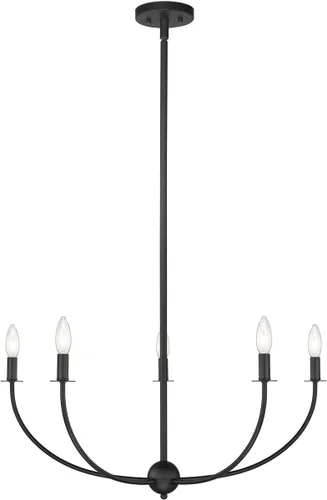 Vista 4 de Z-Lite Lámpara de araña Shannon 3040-32MB, 5 luces, 300 vatios en total, negro mate