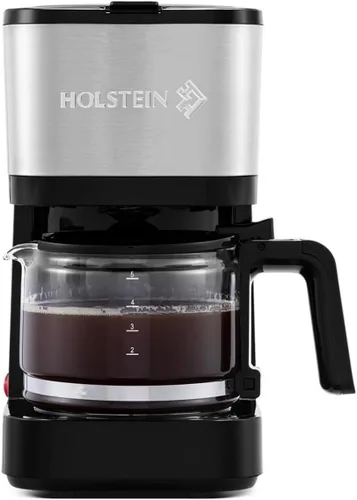 Vista 13 de Holstein Housewares Cafetera personal con taza de viaje de 14 onzas, máquina compacta de un solo toque con filtro reutilizable, apagado automático