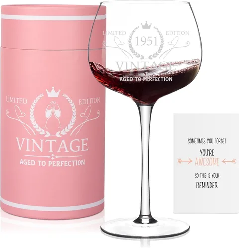 Vista 10 de Regalos de cumpleaños número 30 para mujer, copa de vino vintage 1996 grabada para ella, decoraciones de cumpleaños de 30 años regalos para mujeres