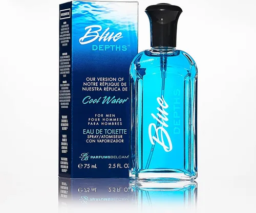 Vista 6 de Myrurgia Yacht Man Blue Eau de Toilette Spray de 3.4 onzas y PB Parfums Belcam Blue Depths Eau de Toilette Spray corporal inspirado en agua fría