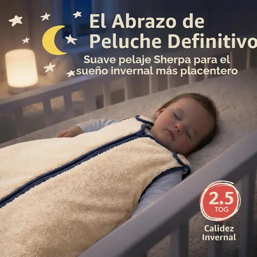 Vista 2 de baby deedee Sleep Nest Teddy - Saco de dormir para bebé, color marfil, pequeño (0-6 meses)