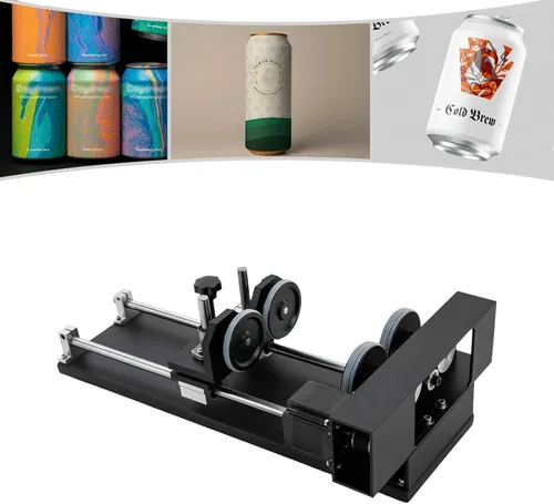 Vista 5 de Rotary Carving Fixture Aluminum Alloy Roller Rotary Axis for Engraving