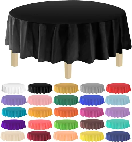 Vista 24 de allgala Juego de 12 manteles de plástico premium para mesa, desechables - 54 x 108 pulgadas - Impermeable, resistente a manchas, fácil de limpiar