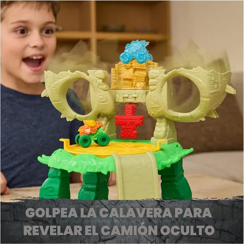 Vista 6 de Monster Jam Mini Jams Crash & Crumble Skull Escape Monster Truck Playset