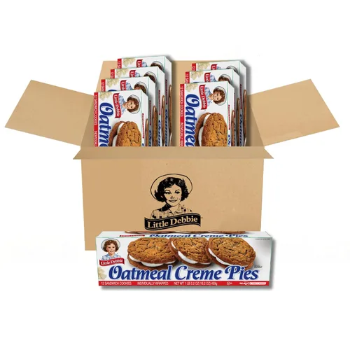 Vista 2 de Little Debbie Pastel de crema de avena caja de 12 unidades (2 cajas) 16.2 onzas
