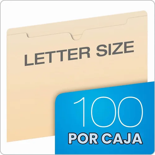 Vista 5 de Pendaflex - Archivadores planos, sin expansión, manila, tamaño carta, pestaña de corte recto, 100/caja