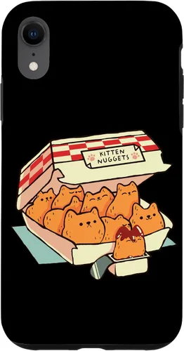Vista 24 de iPhone 16 Kitten Nuggets Cute Fast Food Cat Shape Foodie Case