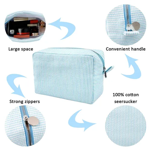 Vista 2 de Bolsa de maquillaje GFU para mujeres, linda bolsa de cosméticos, bolsa ligera de aseo y maquillaje, gran bolsa organizadora de almacenamiento