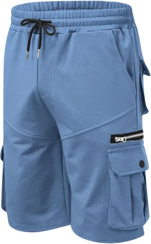 Vista 5 de Pantalones cortos de entrenamiento para hombre, pantalones cortos para hombre, pantalones cortos de carga casual para entrenamiento, fitness