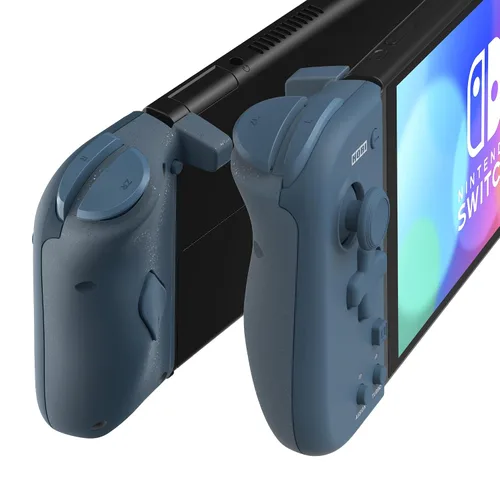 Vista 3 de HORI Nintendo Switch Split Pad Compact (Midnight Blue) - Ergonomic Controller for Handheld Mode - Officially Licensed by Nintendo