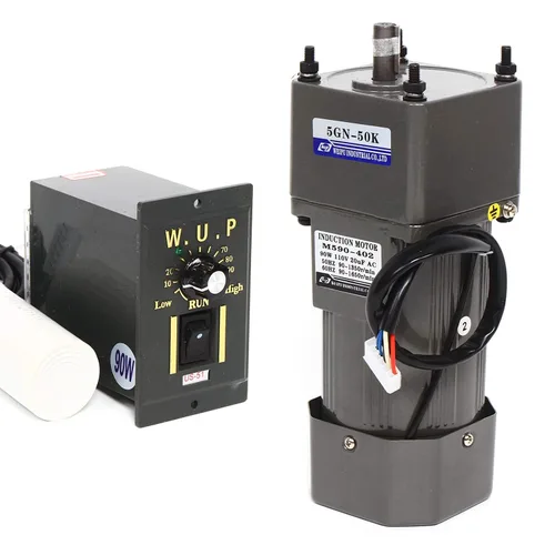 Vista 14 de 15W 10K AC110V 125 RPM Motor reductor de engranajes variable ajustable con controlador de velocidad para la industria