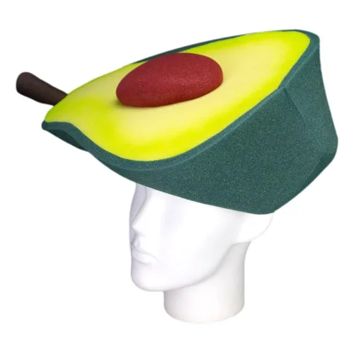 Vista 3 de FOAM PARTY HATS Avocado Hat - Avocado Art Hat - Avocad Party Hat - Handmade Food Hat - Funny Food Gift - photo booth props - Food Party Hat