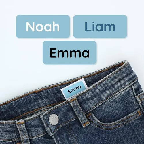 Vista 26 de TeddyLabels - Etiquetas para ropa para hogar de ancianos (60) – Etiquetas adhesivas con nombre para ropa y artículos personales. Etiquetas