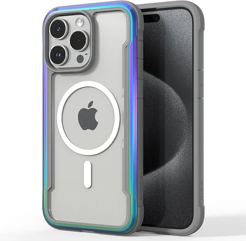 Vista 20 de RAPTIC Funda magnética Air para iPhone 15, funda protectora transparente a prueba de golpes, grado militar probada para caídas de 10 pies, funda