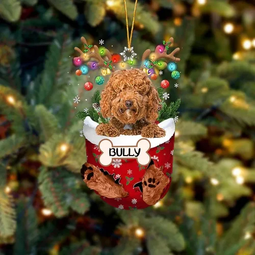 Vista 44 de IZI POD Affenpinscher Adorno de Navidad personalizado para perro, adorno de bolsillo de nieve para perro para árbol de Navidad, adorno acrílico