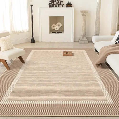Vista 8 de ILANGO Alfombras de Área de Yute para Exteriores, Alfombras Tejidas Lavables para Patio 5'x7', Alfombras Naturales de Estilo Rústico para Áreas