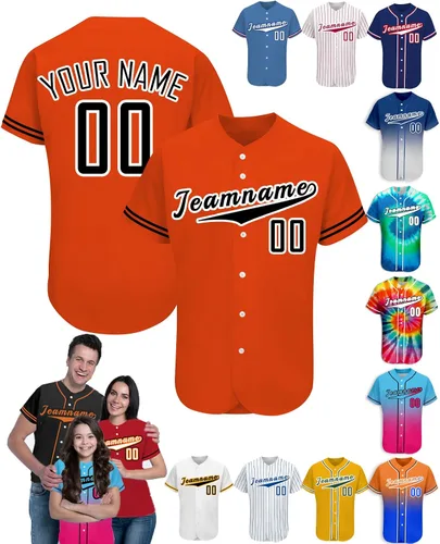 Vista 41 de Camiseta de béisbol personalizada para hombres, mujeres y niños con nombre, número y logotipo, camisetas de sóftbol personalizadas, S-4XL