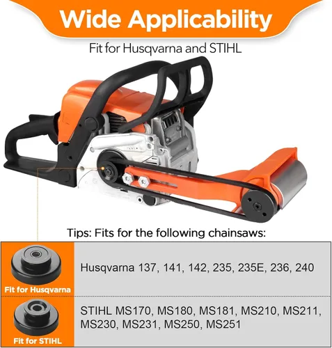 Vista 6 de Descortezador de troncos – Accesorio de motosierra mejorado para Husqvarna y STIHL, herramienta de descortezado de madera de aleación de aluminio