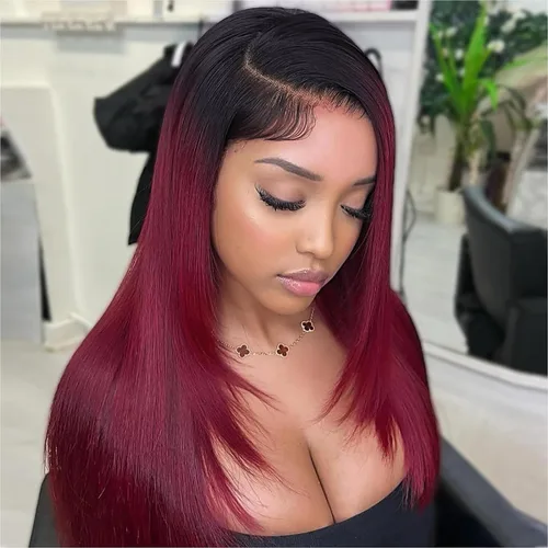 Vista 9 de Peluca Bob de pelo humano 13x4 encaje frontal HD estilo Bob corta y recta con parte lateral para mujeres negras, pelo humano prearrancado, sin De