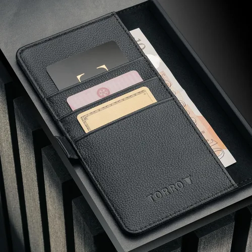 Vista 4 de TORRO Funda de cuero compatible con Samsung Galaxy S26 Ultra 5G 2026 - Funda de cuero premium tipo cartera con función atril y ranuras para tarjetas