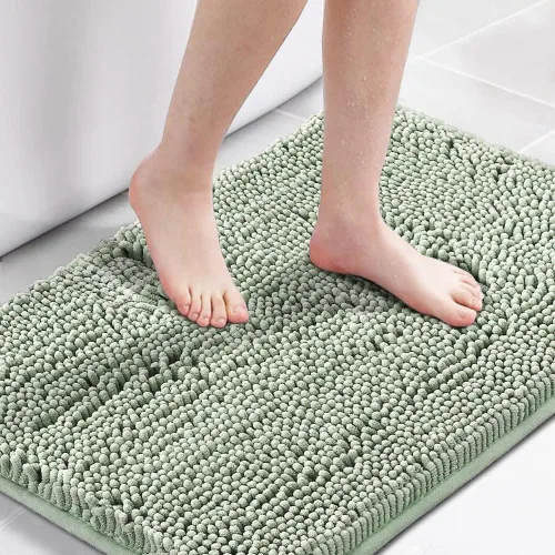 Vista 21 de H.VERSAILTEX Alfombra de Baño Alfombra de Baño Alfombras de Baño para Baño Antideslizante Alfombras de Baño Extra Gruesa de Chenilla Alfombra 17" x