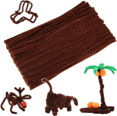 Vista 32 de Caydo 200 piezas de limpiadores de tubos negros de Halloween, varillas de chenilla para manualidades, en masa para niños, arte DIY, manualidades