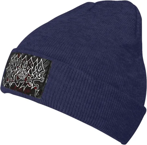 Vista 8 de Gorros para hombre y mujer Gorros básicos unisex con puños de calavera de punto, sombrero de invierno clásico para dormir, para senderismo