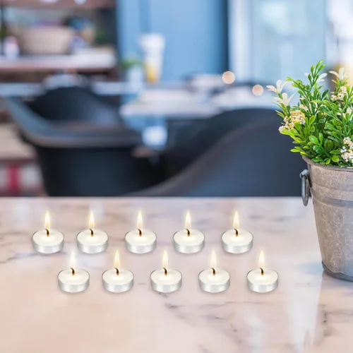 Vista 6 de Mega Candles - Velas sin perfume, para todos los usos, color blanco, juego de 50