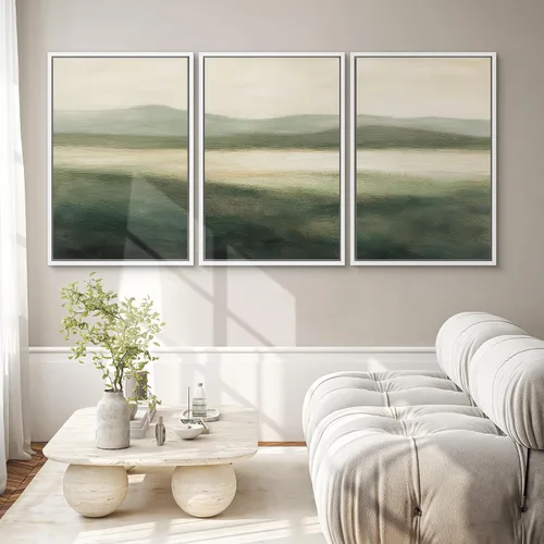 Vista 205 de SIGNWIN Lienzo enmarcado para pared, juego de arte de collage de hojas transparentes en blanco y negro, ilustraciones de naturaleza silvestre, arte