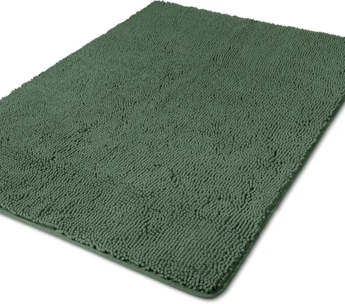 Vista 11 de Yeaban Alfombras pequeñas de baño de felpilla de 12 x 12 pulgadas, absorbentes y lavables, antideslizantes, de felpa y suaves para baño, ducha